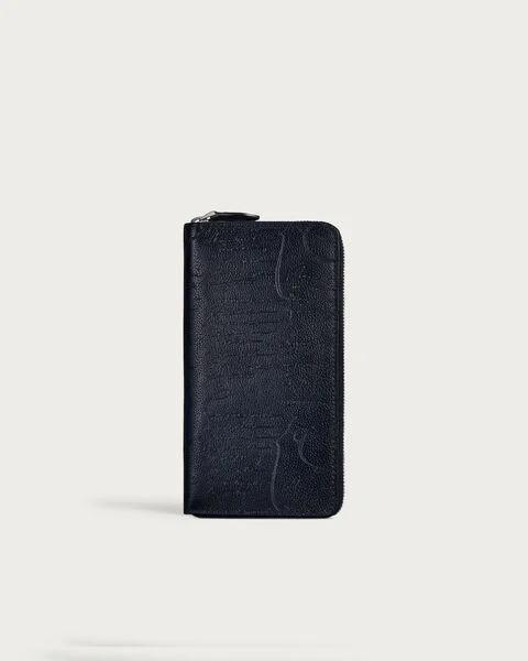 Itauba Long Zipped Wallet, Indigo Denim, hi-res
