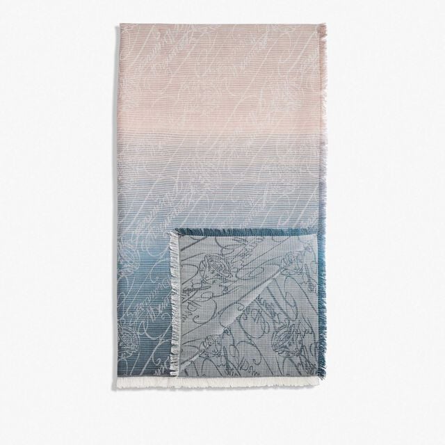 Dégradé Scritto Charcoal Scarf, DENIM SPIRIT, hi-res 2