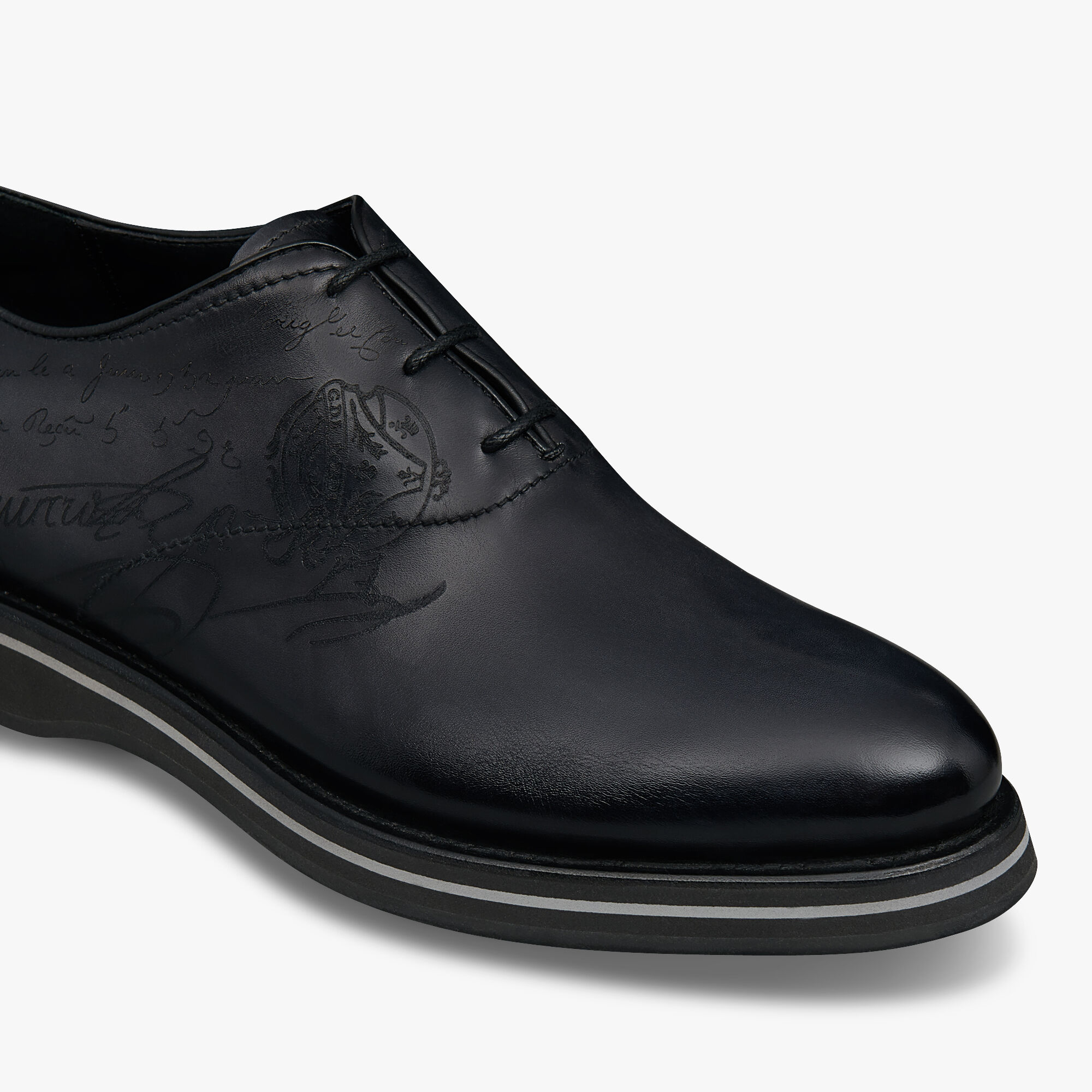 Alessio Padova Leather Oxford, NERO GRIGIO, hi-res 6