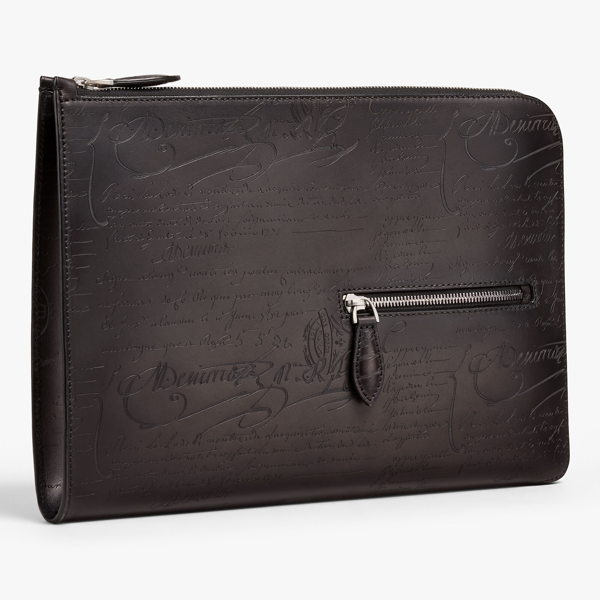 Nino Tgm Scritto Leather Clutch | Berluti US