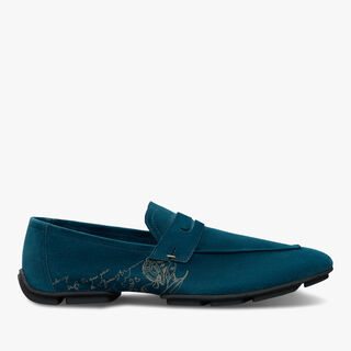 Lorenzo Drive Scritto Camoscio Leather Loafer, AVEIRO, hi-res