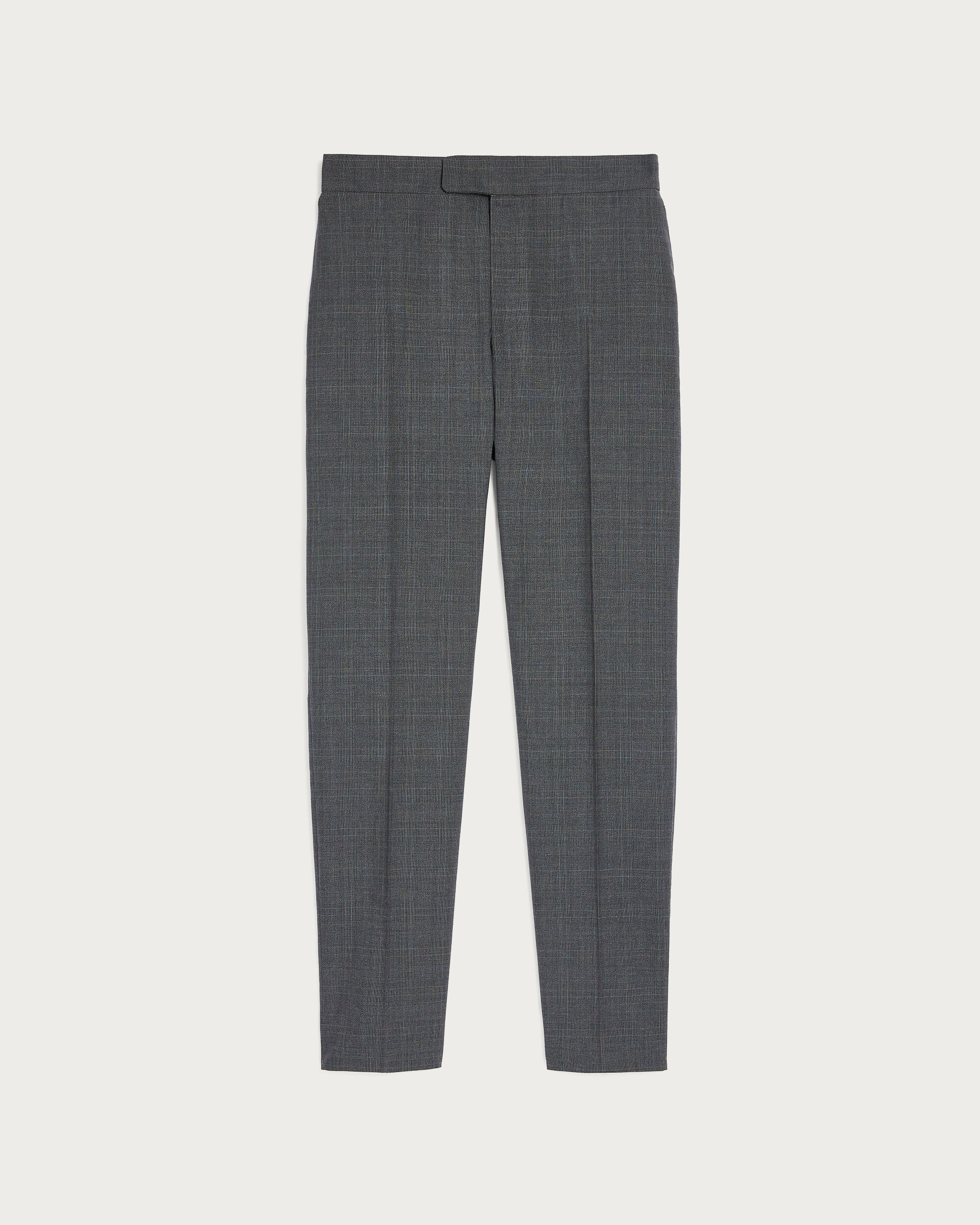 Alessio Trousers with Leather Zip-puller, Carbon Grey, hi-res