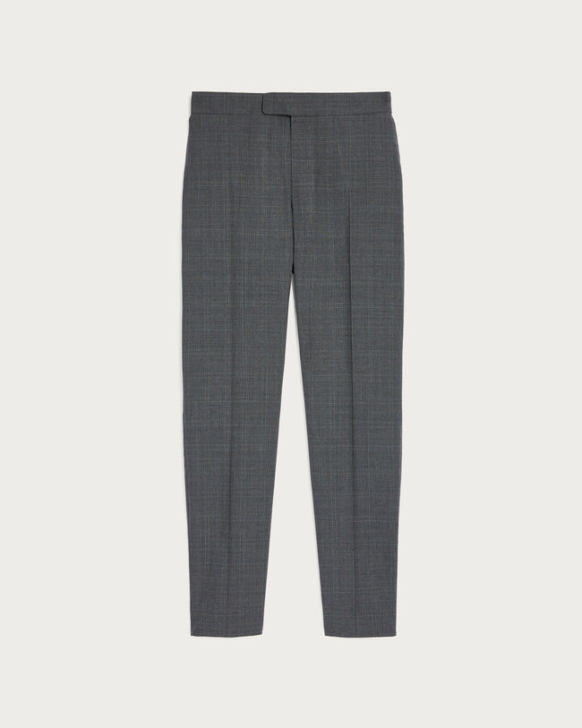 Alessio Trousers with Leather Zip-puller, Carbon Grey, hi-res
