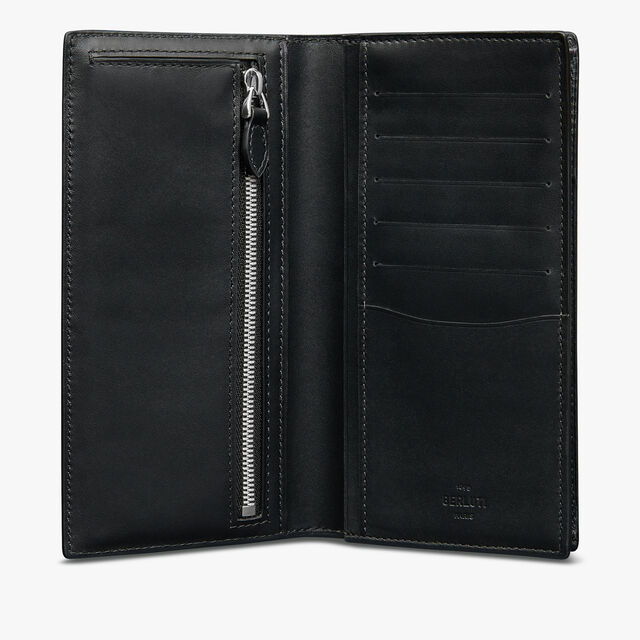 Santal Scritto Leather Long Wallet, CACAO INTENSO, hi-res 3