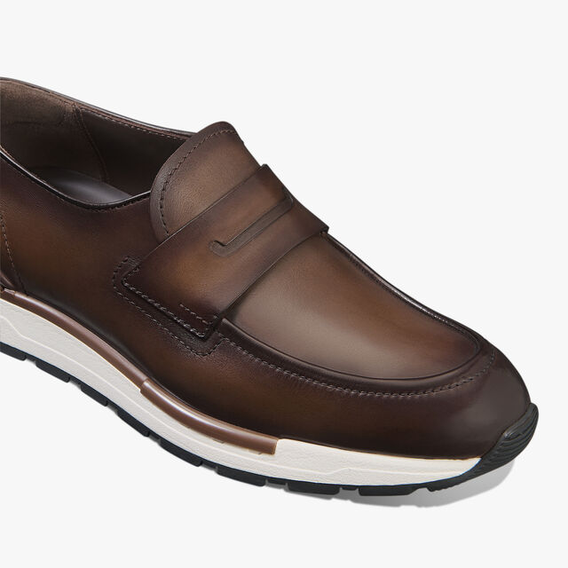 Fast Track Venezia Calf Leather Sneaker, MARRONE INTENSO, hi-res 6