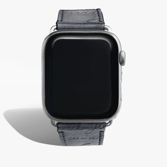 Apple Watch Bracelet Scritto Leather, LIGHT ALUMINIO, hi-res 1