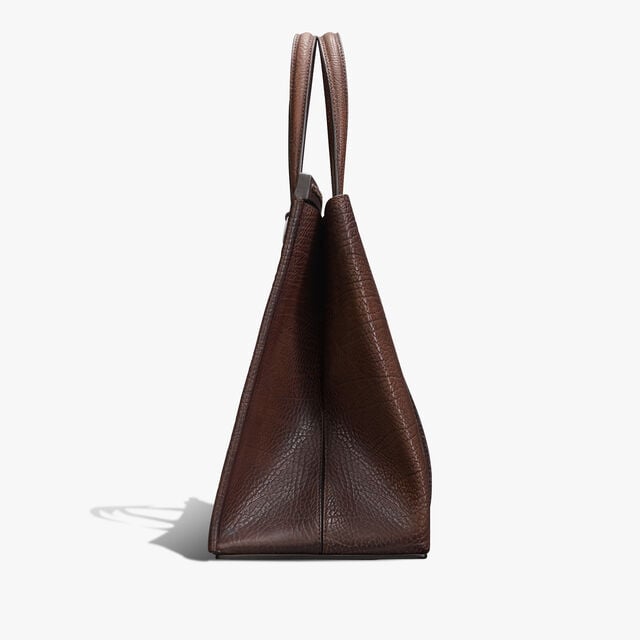 Luti 38 Leather Tote Bag, DARK BROWN, hi-res 4
