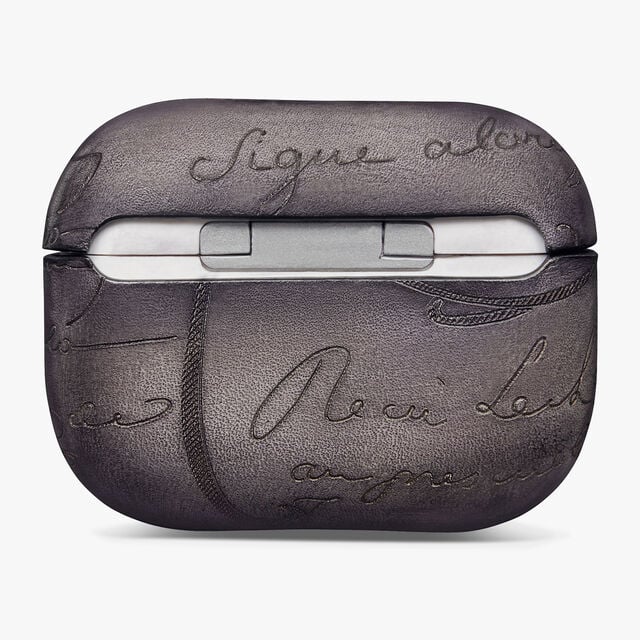 Scritto Leather AirPods Pro Case, LIGHT ALUMINIO, hi-res 2