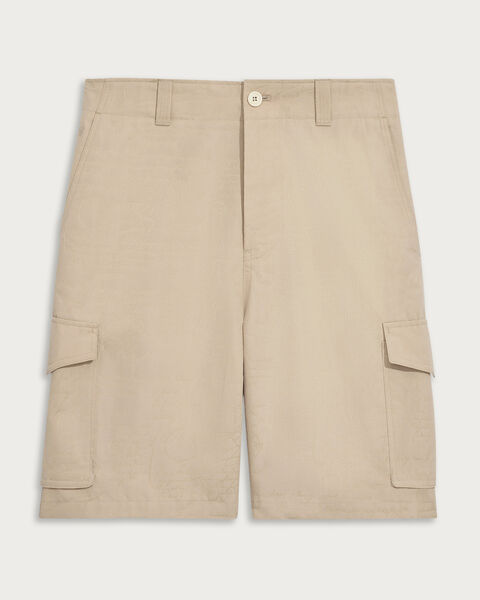 Short Cargo Motif Scritto, Natural Beige, hi-res