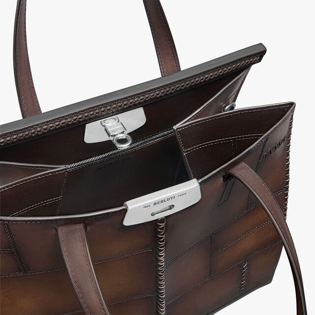 Luti 38 Leather Tote Bag, MARRONE INTENSO, hi-res 7