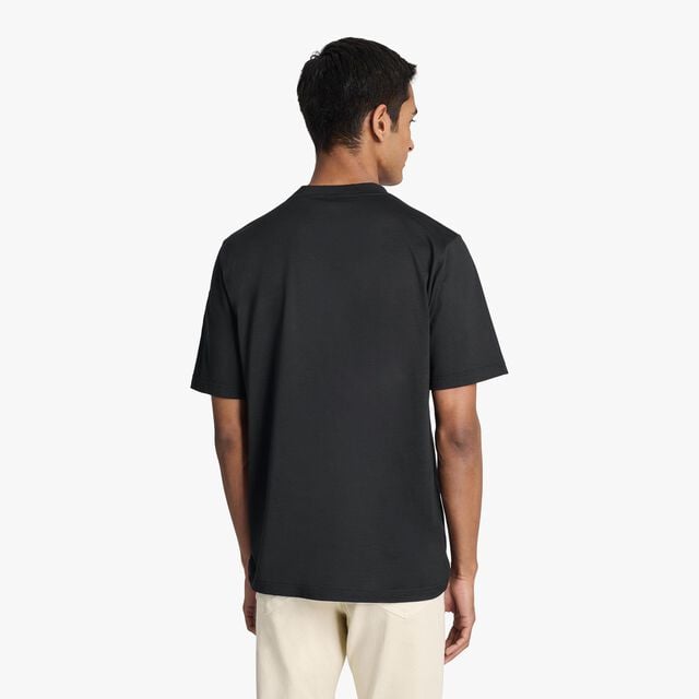 Leather Tab T-Shirt, COLD NIGHT BLUE, hi-res 3