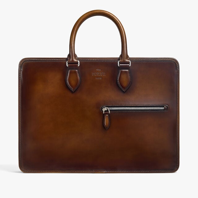 Cartable Un Jour En Cuir, CACAO INTENSO, hi-res 1