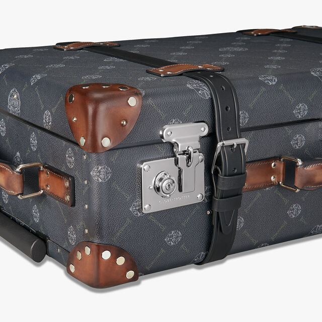 Globe-Trotter Luggage Canvas And Leather Rolling Suitcase, BLACK + TDM INTENSO, hi-res 6