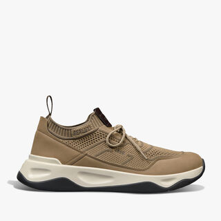 Shadow Knit, Nubuck Calf And Lagoon Calf Sneaker, BEIGE, hi-res