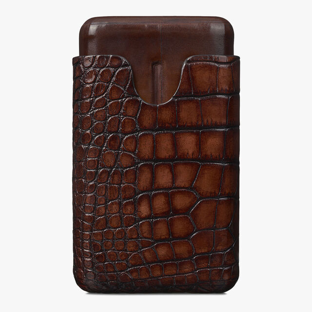 Alligator Leather Four-Cigar Case, MOGANO, hi-res