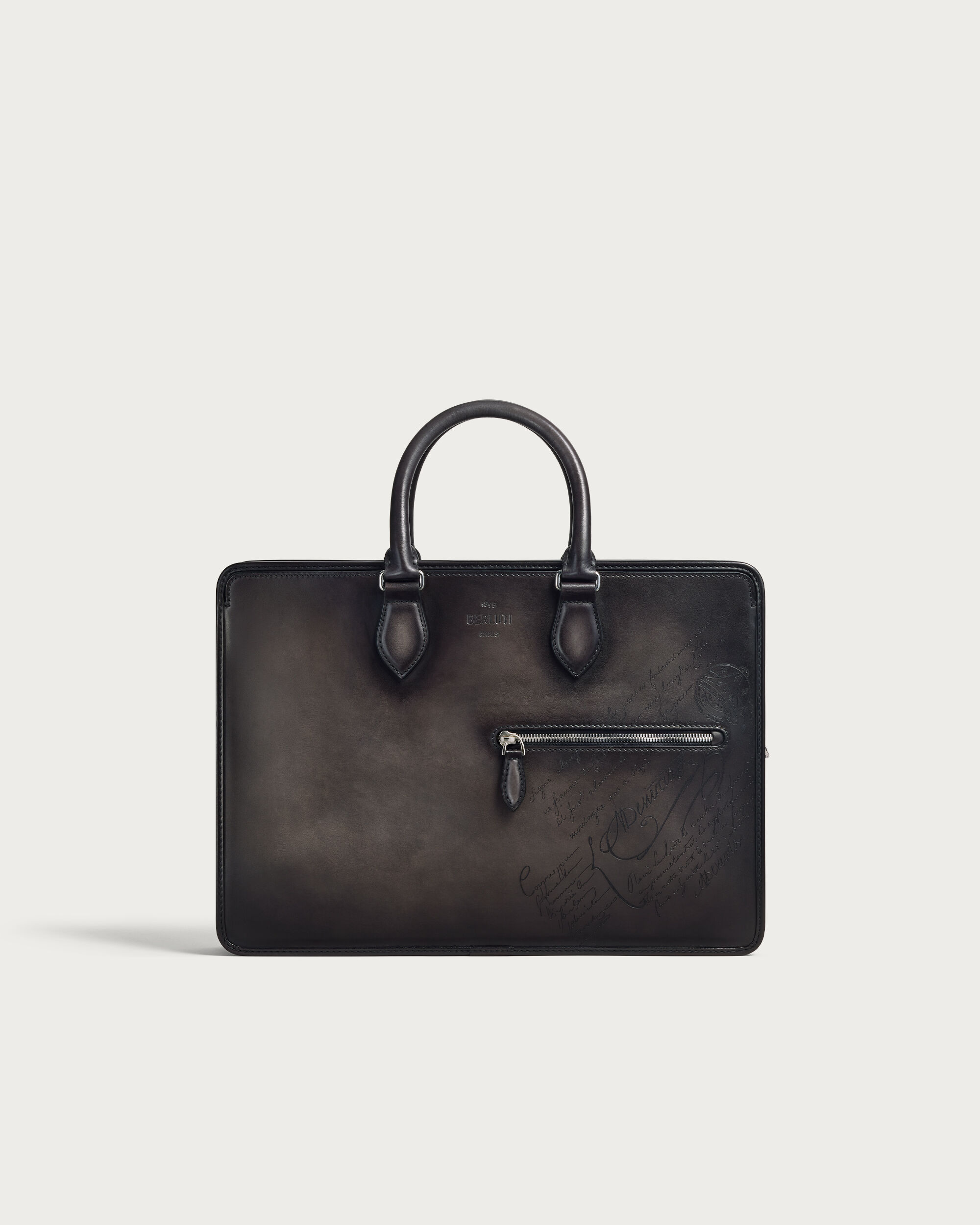 ほぼ新品　 63.8万　Berluti アンジュール ミニ　総柄　ブリーフケース M235686_1-jour-briefcase_cacao