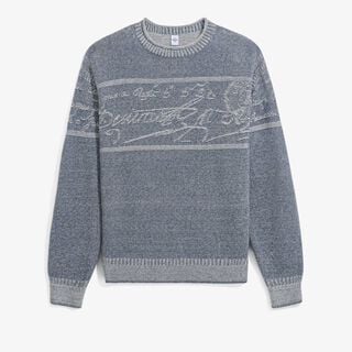 Pull avec Scritto Jacquard Texturé Pull avec Scritto Jacquard Texturé