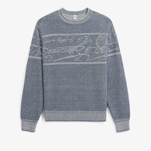 Jumper With Textured  Jacquard Scritto