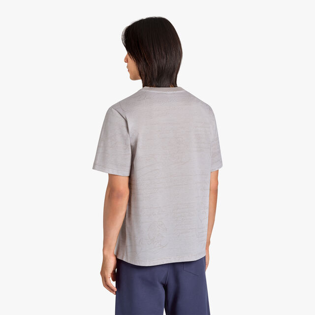 All Over Scritto Jacquard T-Shirt, PEARL GREY, hi-res 3