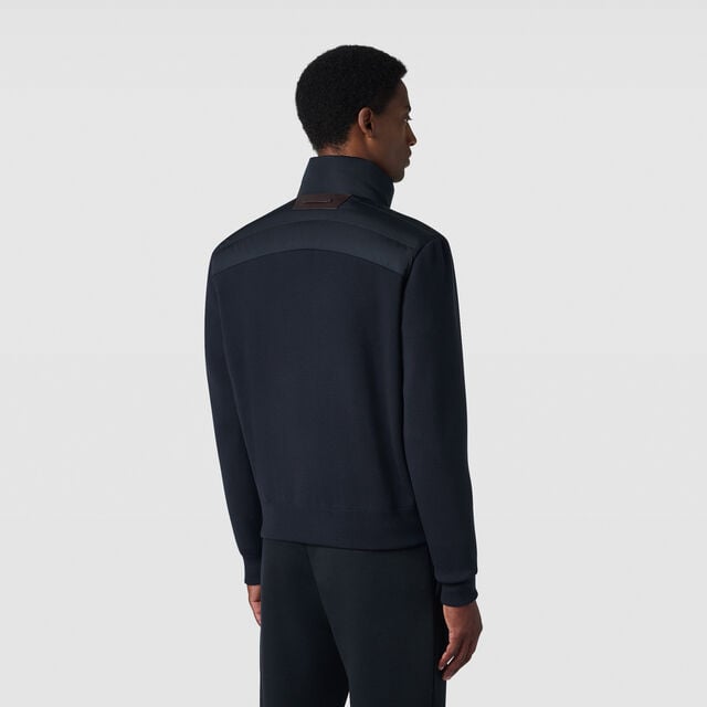 Wool & Nylon Mix Material Blouson, BLUE WINTER NIGHT, hi-res 3