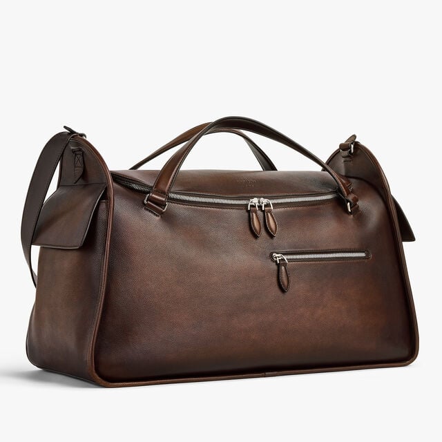 Périple Weekender Travel Bag In Leather, SOFT BROWN, hi-res 6