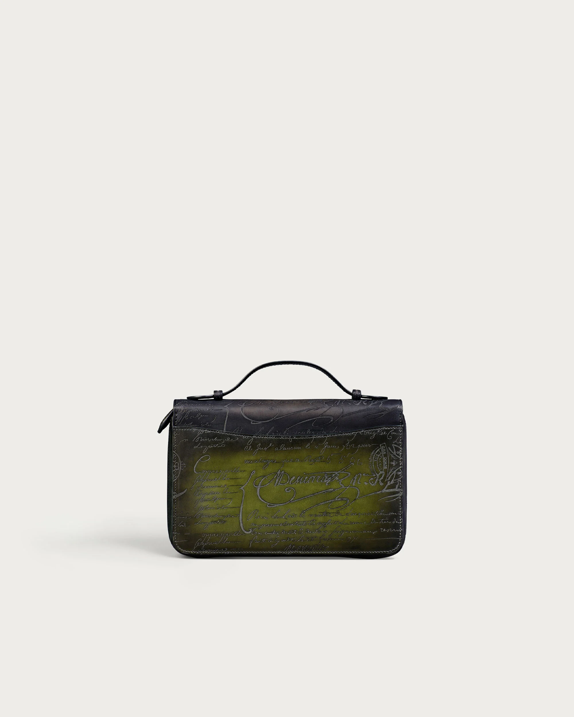 Itauba Wide Gradiant Zipped Pouch, Nero Grigio & Nero Caviar, hi-res