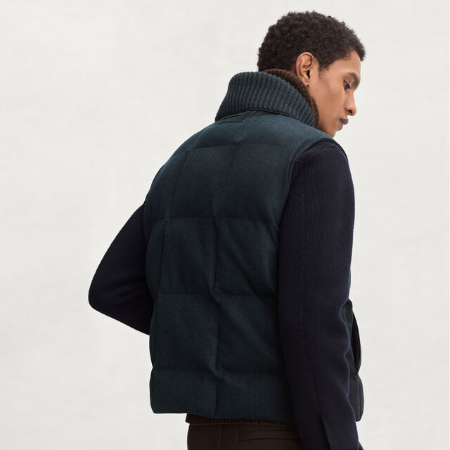 Wool Puffer Gilet, DARK LEAD, hi-res 3