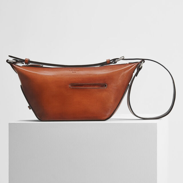 Toujours Soft Zipped Hobo Xs Leather Messenger, ARANCIO VERMIGLIO, hi-res 10