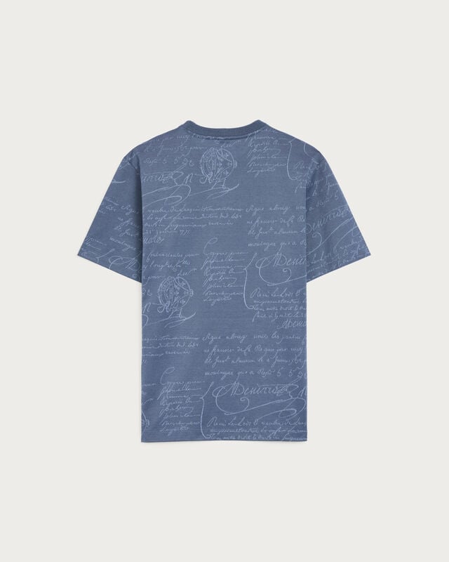 Scritto Piqu&eacute; T-shirt, Nile Blue, hi-res