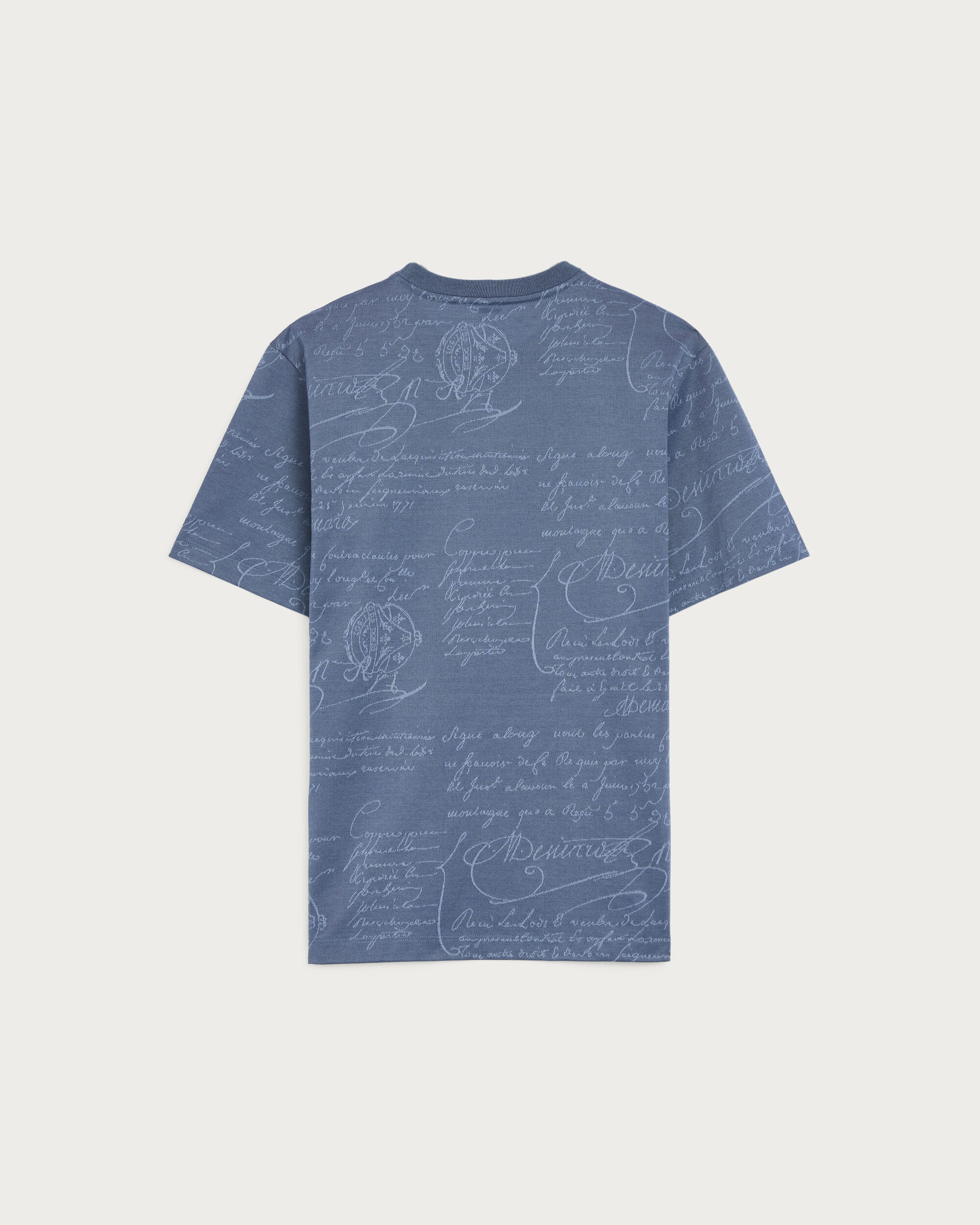 Scritto Piqu&eacute; T-shirt, Nile Blue, hi-res