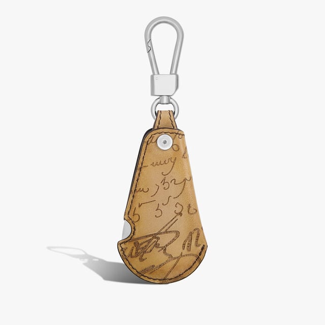 Rotative Shoehorn Scritto Leather Key Ring, MIRAGGIO, hi-res 2