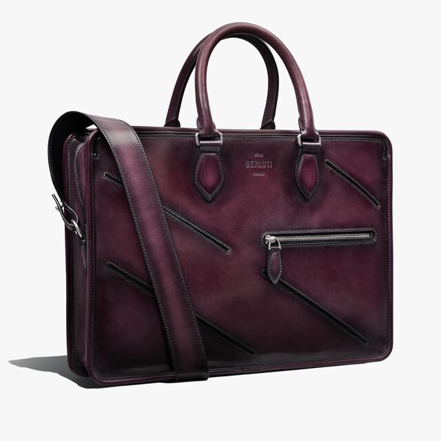 Un Jour Leather Briefcase, GRAPES, hi-res 2