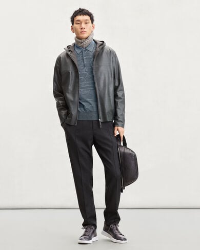 ライト スクリットパターン ポロ, Dark Green, hi-res