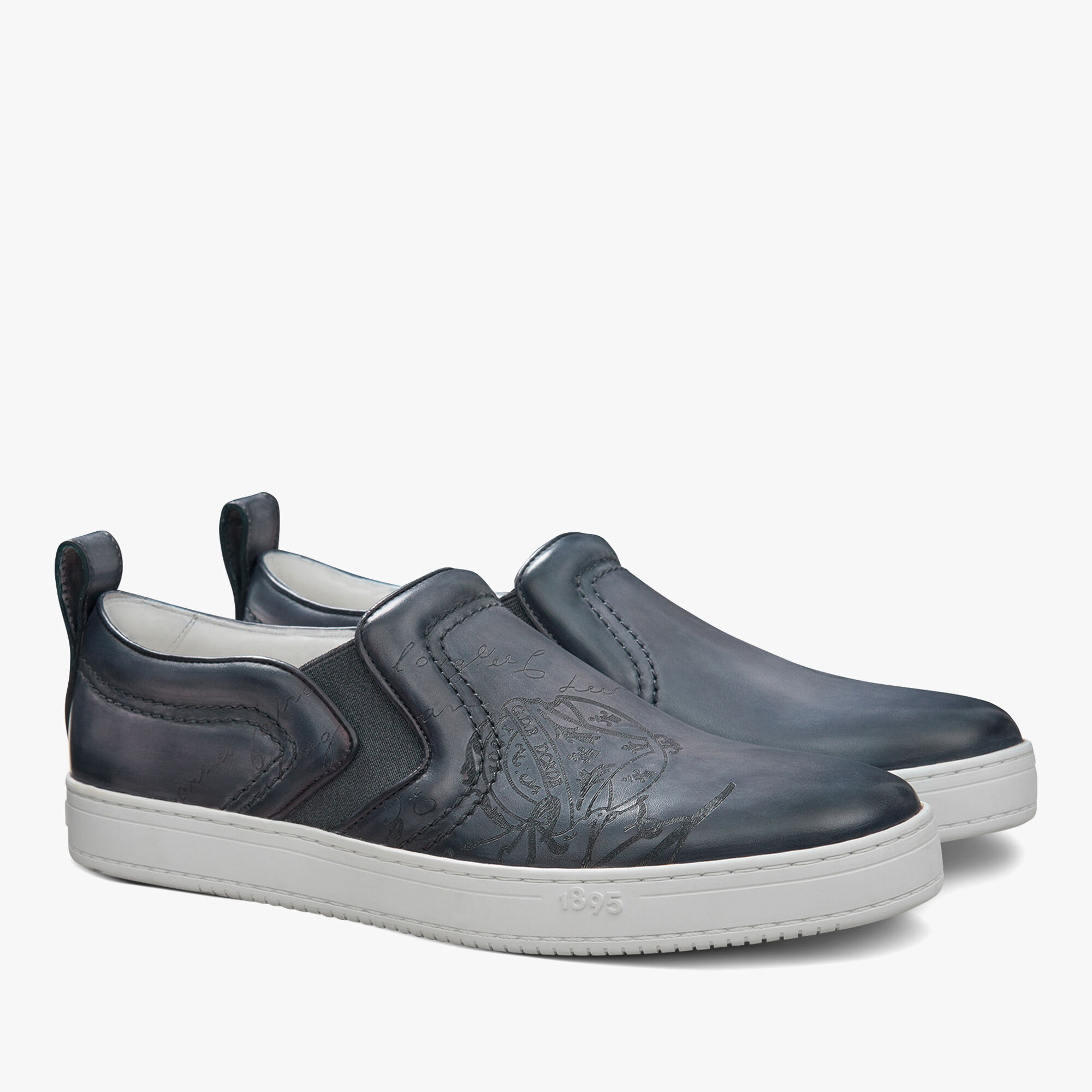 Playtime Scritto Leather Slip-On, LIGHT ALUMINIO, hi-res 2