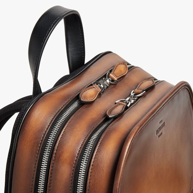 Sac A Dos Working Day En Cuir Scritto, CACAO INTENSO, hi-res 8