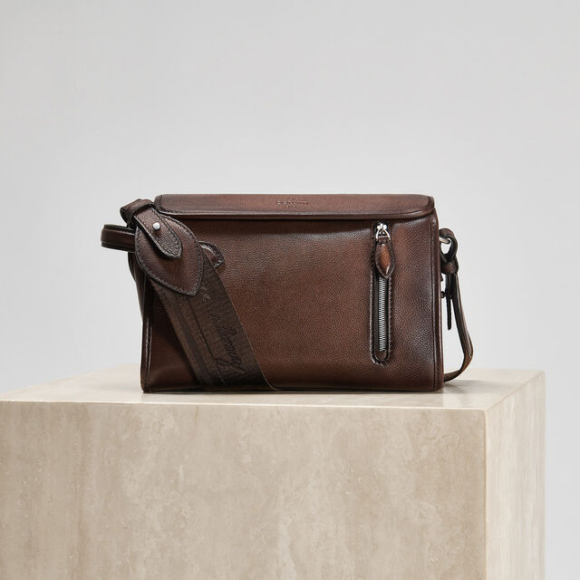 Morning On Strap Leather Messenger, SOFT BROWN, hi-res 9