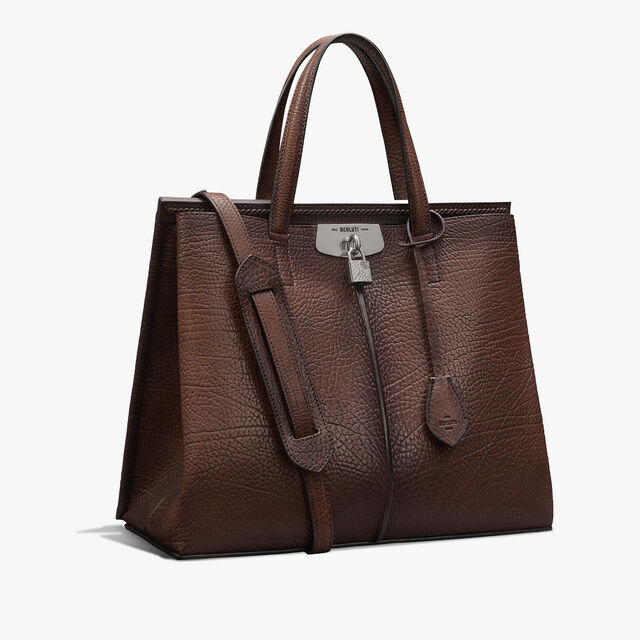 Luti 38 Leather Tote Bag, DARK BROWN, hi-res 2