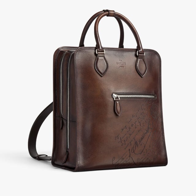 Premier Jour Backpack In Scritto Leather, SOFT BROWN, hi-res 6