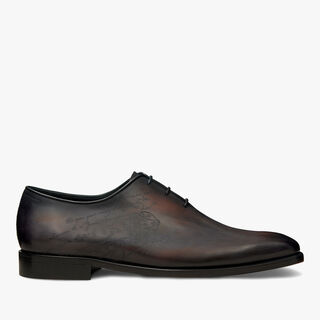 Alessandro Démesure Neo Scritto Leather Oxford, CHARCOAL BROWN, hi-res