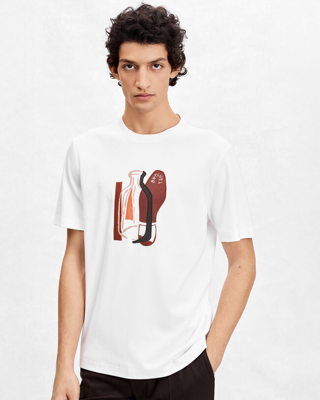 ベルルッティ アートワーク カレッジ Tシャツ, Blanc Optique, hi-res