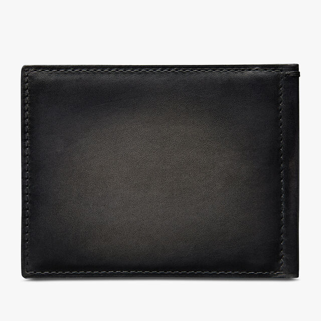 Figure Scritto Leather Wallet, NERO GRIGIO, hi-res 2