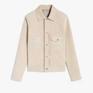 Veste Denim En Suède, FAWN BEIGE, hi-res