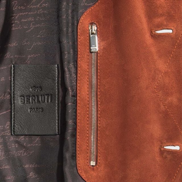 Suede Denim Jacket, ORANGE RUST, hi-res 8