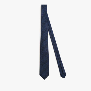 Herringbone Scritto Marbeuf Tie, COLD NIGHT BLUE, hi-res