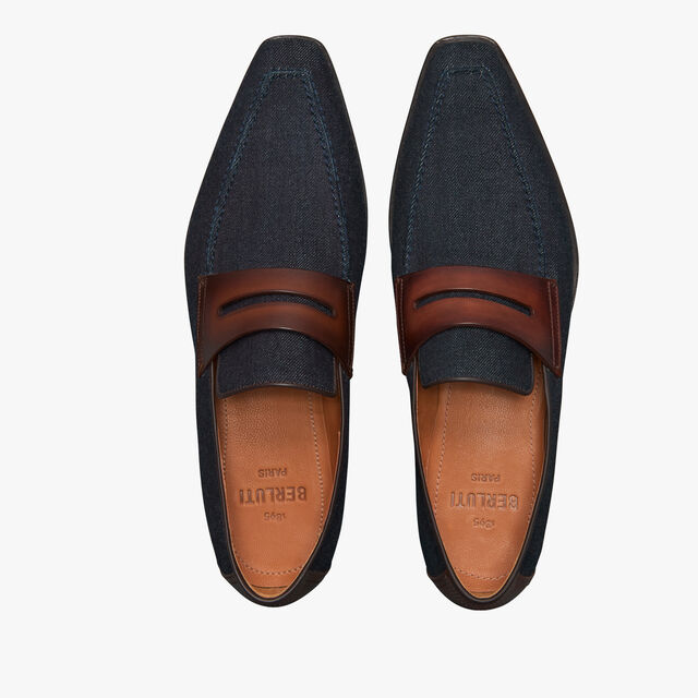 Mocassin Andy Démesure En Denim, NAVY BLU, hi-res 3