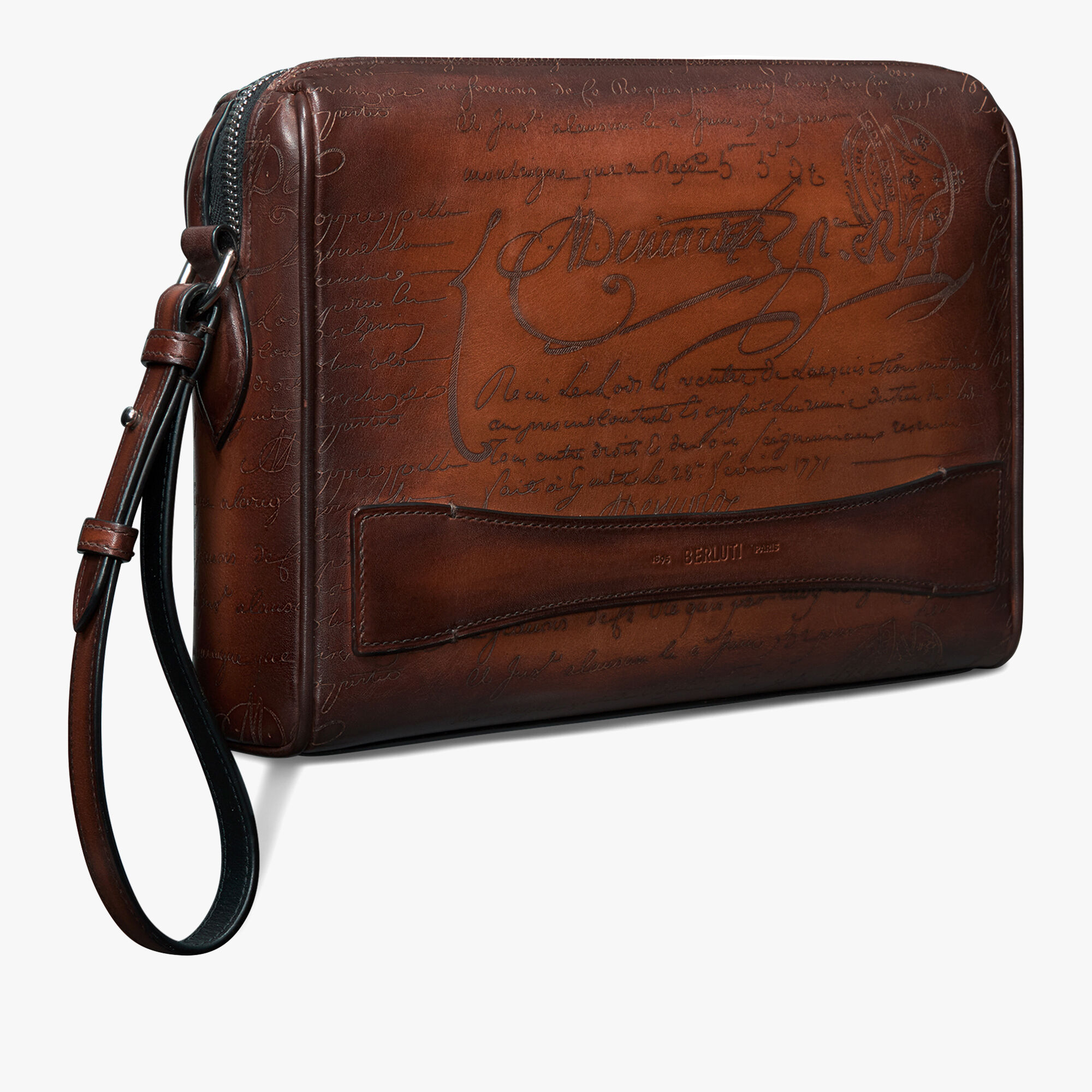 レビュー高評価商品 Rosewood Scritto Leather Pouch | Berluti US 小物