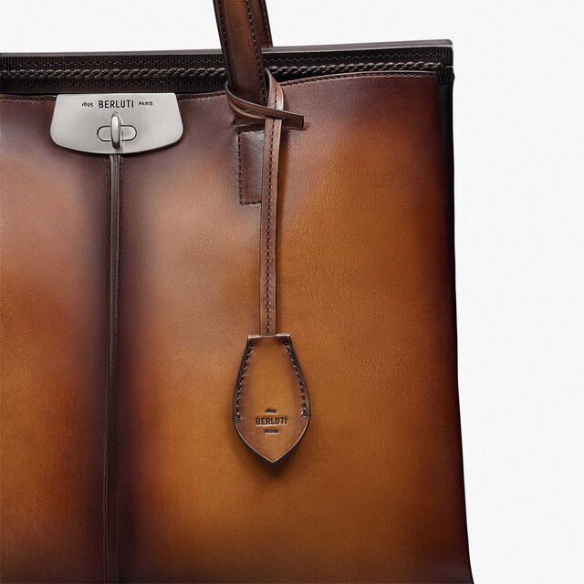 Luti 38 Leather Tote Bag, CACAO INTENSO, hi-res 5