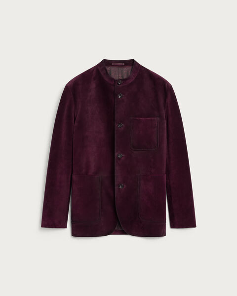Patina Leather Foresti&egrave;re Jacket, Purple Grape, hi-res