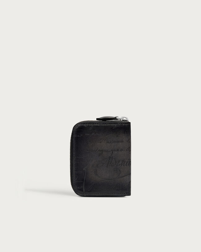 Wapa Money Zipped Purse, Nero Grigio, hi-res