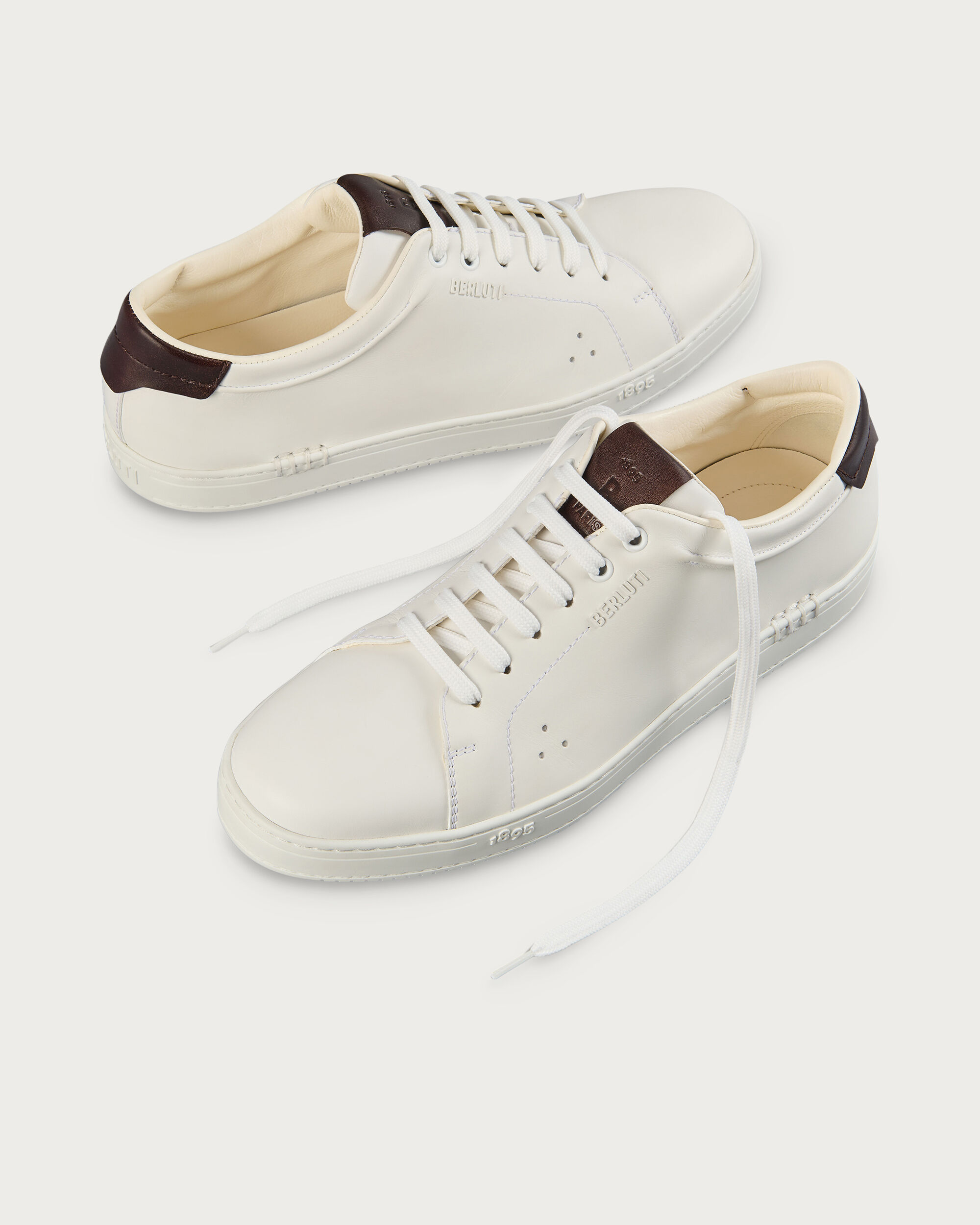 １７SS Berluti ベルルッティ PLAYTIME プレイタイム レザー ローカットスニーカー PALERMO ベージュ ９ ２７㎝ パティーヌ カリグラフィ